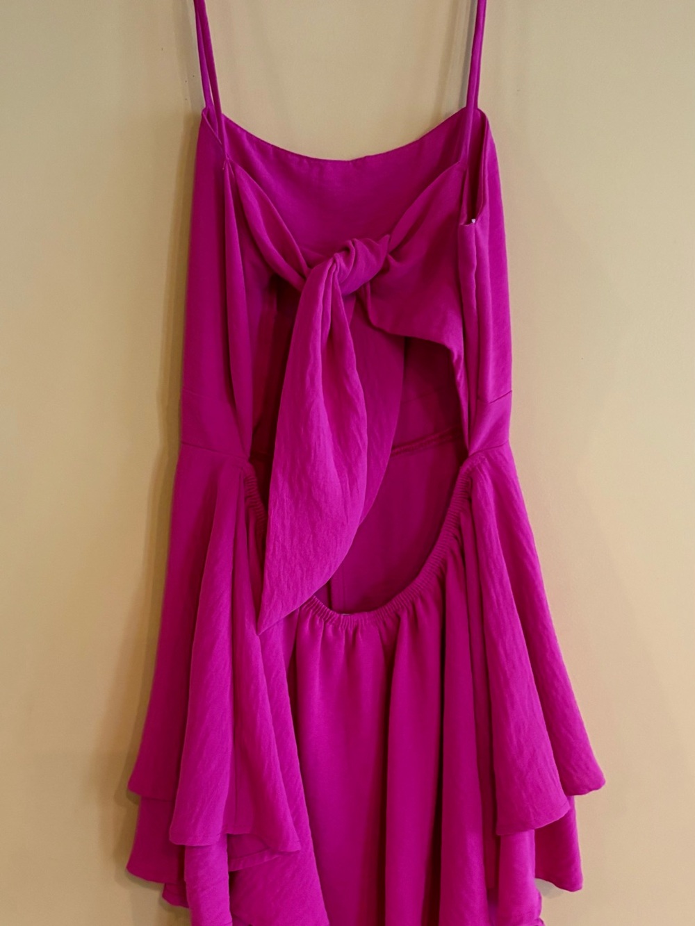 Fashion Nova Fuchsia Tie-Back Mini Dress